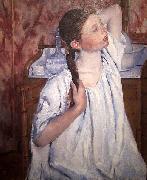 Mary Cassatt Girl Arranging Her Hair France oil painting artist